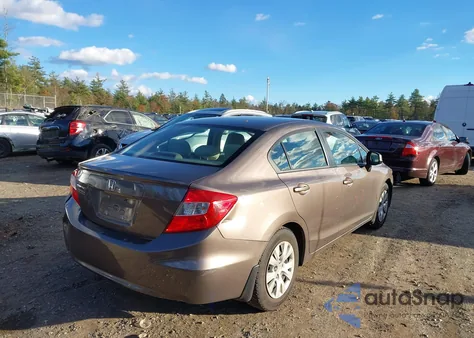 2012 Honda Civic Lx z USA, uszkodzony, nr VIN 2HGFB2F56CH545821